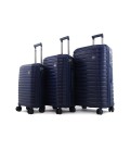 Ehs 10631 Policarbon (PP) 3'lü Valiz Seti Lacivert