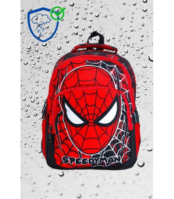 Orthopedic Red Black Spiderman Primary School Bag + Lunch Bag 575
